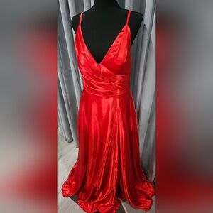 Ryanth Red Satin Dress